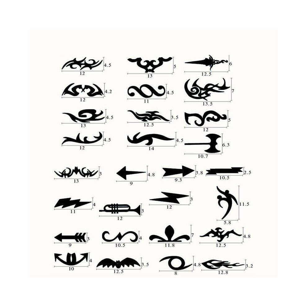(28 pcs) New 28 pcs/pack Hair Tattoo Template Mold Stencil Cutter Salon Barber Hairdresser for Hair