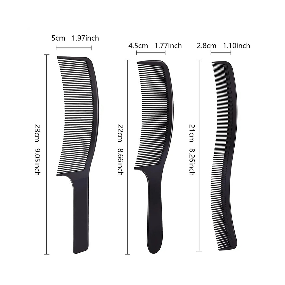 (Series)Professional curved shaver hair clipper cutting comb barber flat top comb Antistatic