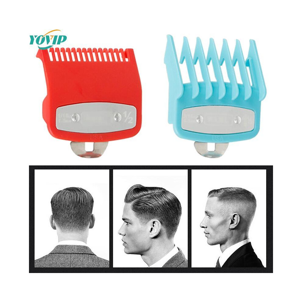 Red/Blue 2 Pcs 1.5 4.5 Mm Border Comb Cutting Guide Combs Non-Toxic Comfort Durable Hair Clipper Barber Replacement