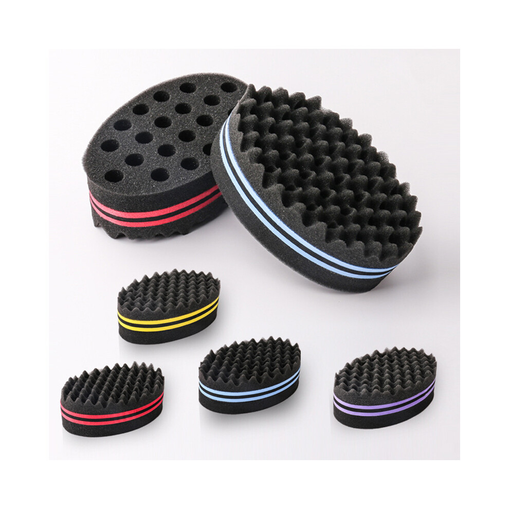 Red (Rose )Barber Wave Hair Brush Comb Afro Locs Twist Curls Durable Sponge Hair Brush For Braids