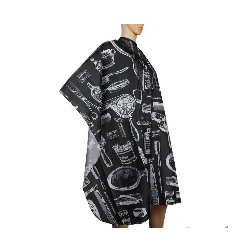 Black Hairdresser Apron Cape Hairdressing Gown Cape Haircut Salon Barber Fabric Wrap Protect
