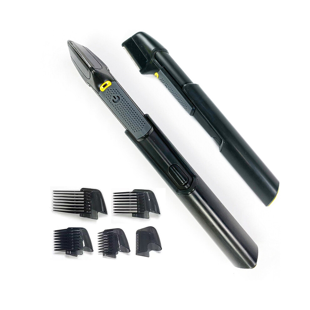 Body Groomer for men Electric body hair clipper with comb attachments Multi-directional shaving for