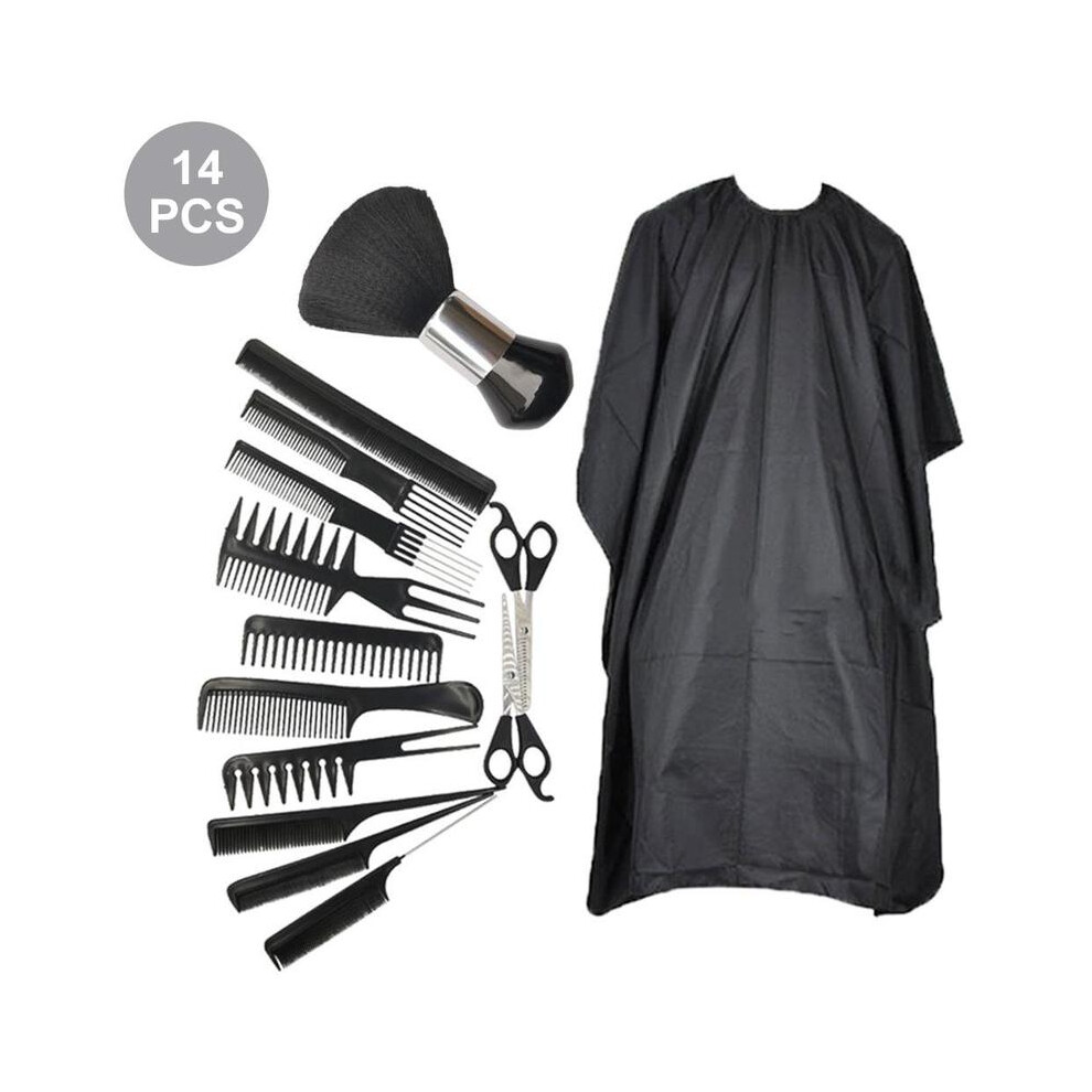 14 pcs Hair scissors Haircut Scissors Haircut Cloak Scissors Hairbrush Hairclips Grooming comb