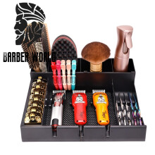 (Black)Barber Electric Clipper Tray Professional Non-slip Hairdresser Trimmer Organizer Non-slip