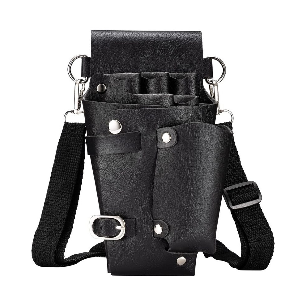 Black (Black)Salon Stylist Hairdressing Tool Belt Bag, Professional Hairdressing Tool Bag, Barber Scissors