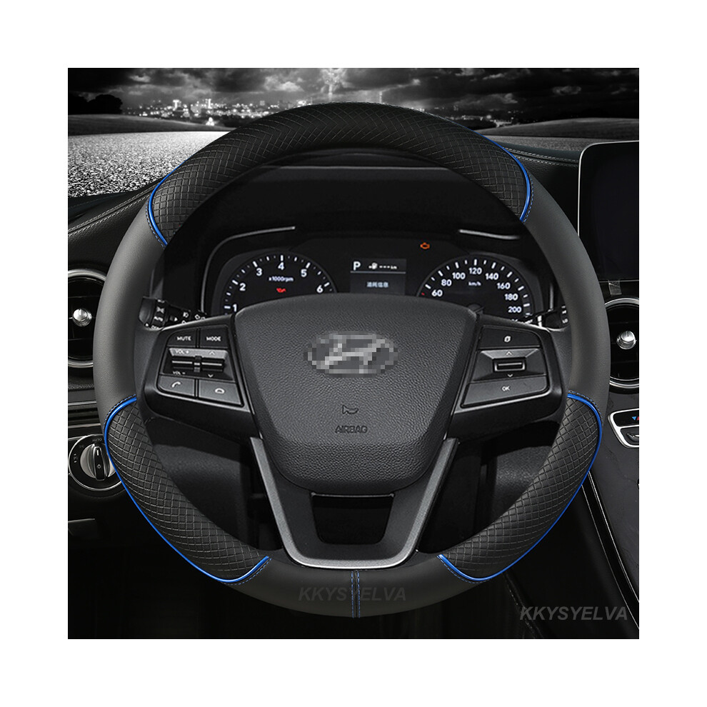 ( O Shpae)Car Steering Wheel Covers 38Cm Hyundai I30 Creta Tucson Ix35 Solaris Elantra Santa Blue 9319708117462