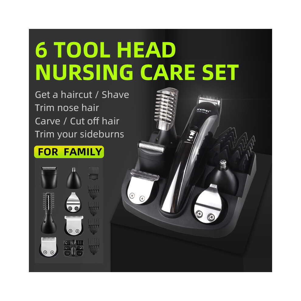 6 in 1 rechargeable hair clipper ium hair clipper electric shaver shaver men's styling tools
