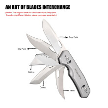 (Silver)S502 Phantasy Folding Knife Survival Pocket Tool with Replaceable Knife Blade