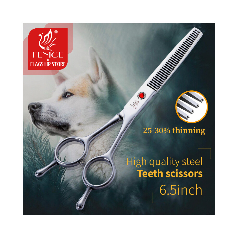 Fenice 6.5 Inch Professional Dog Grooming Thinning Scissors Pet Beauty Scissors Groomer