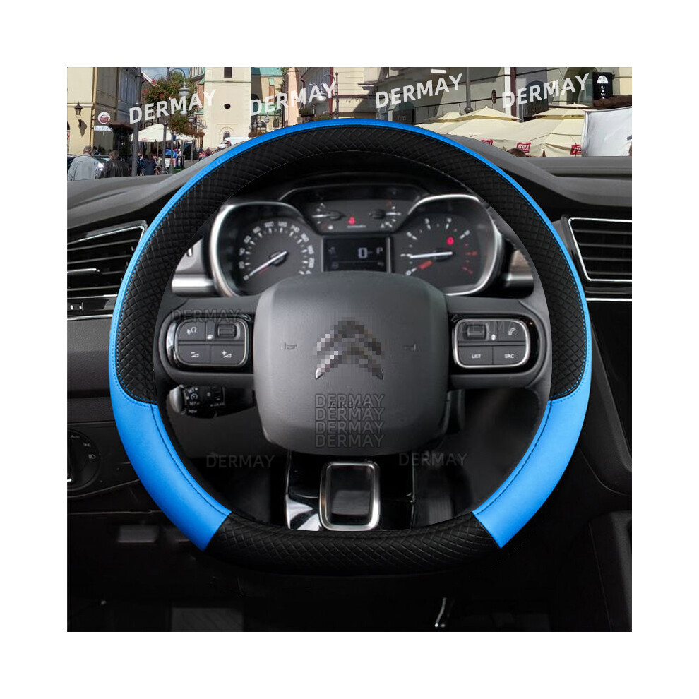 (D Shape ) For Citroen C3/C3 Picasso Aircross Lumiere Pluriel Ds3 Ds5 9Colors Car Steering Wheel Blue 9319708118537