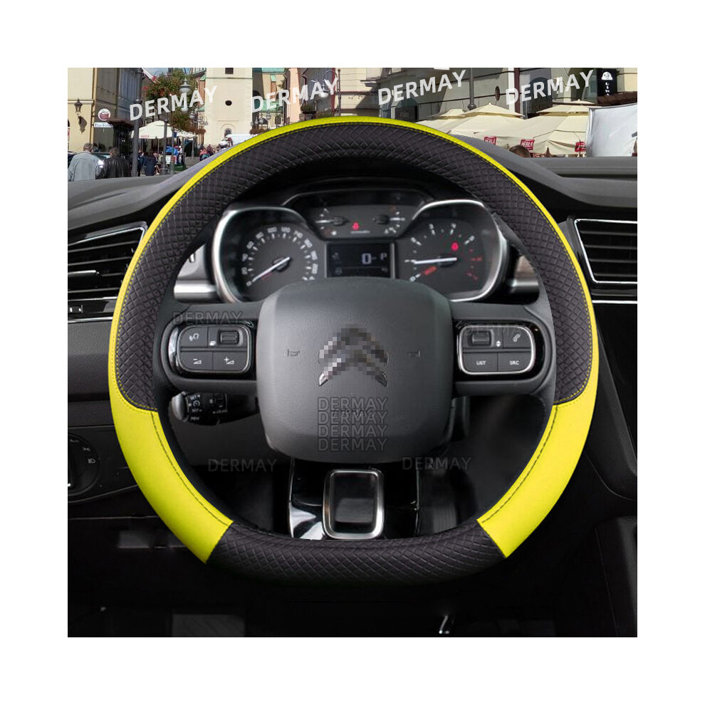 (D Shape ) For Citroen C3/C3 Picasso Aircross Lumiere Pluriel Ds3 Ds5 9Colors Car Steering Wheel Yellow 9319708118612