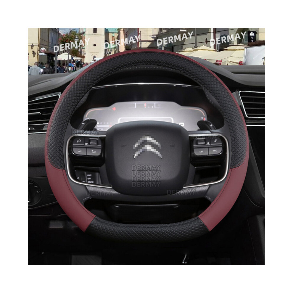 (D Shape )Citroen C1 C2 C3 C4 C5 C4l Berlingo C4 Picasso C5 Aircross Car Steering Wheel Burgundy 9319708118773