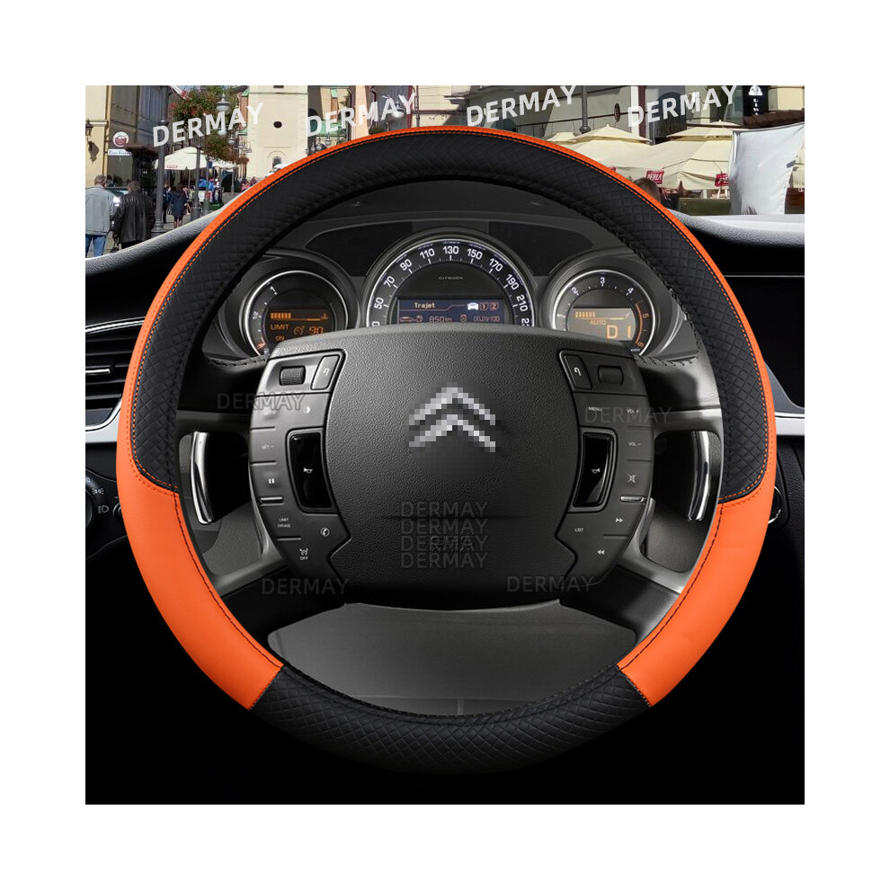 (O Shape )Citroen C1 C2 C3 C4 C5 C4l Berlingo C4 Picasso C5 Aircross Car Steering Wheel Cover Orange 9319708118834