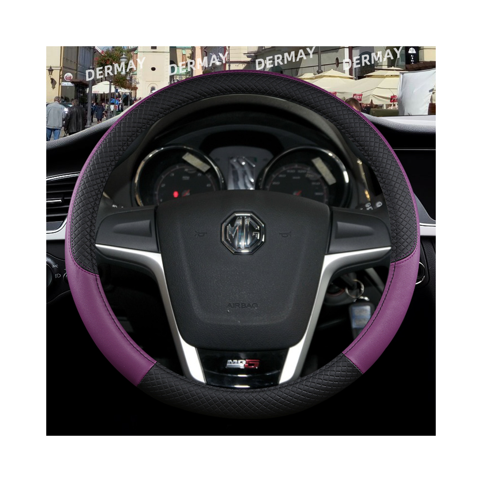 (O Shape )Mg Hs Zs Ev Mg3 3Sw Mg5 Mg6 Mg7 Zr Ehs Ezs Gt 9 Colors Car Steering Wheel Cover Pu Leather Purple 9319708119329