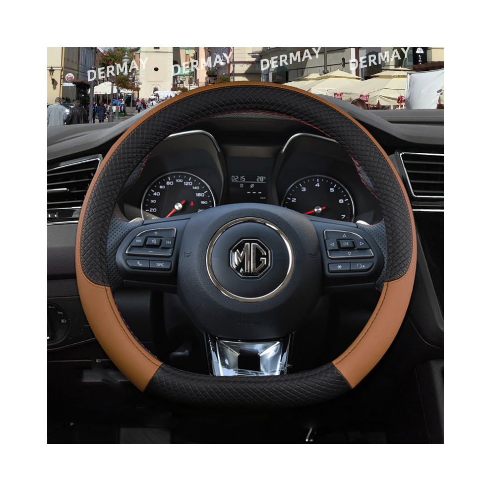 (D Shape )Mg Hs Zs Ev Mg3 3Sw Mg5 Mg6 Mg7 Zr Ehs Ezs Gt 9 Colors Car Steering Wheel Cover Brown 9319708119206