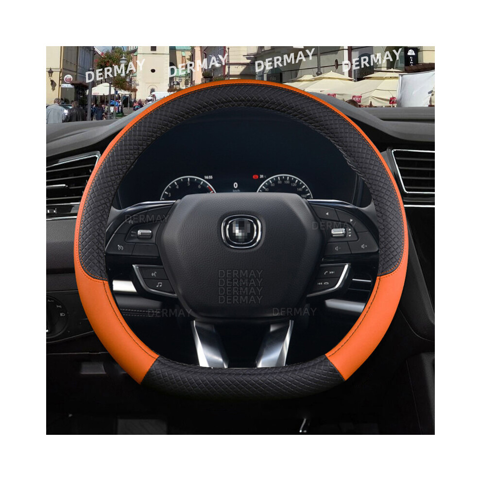 (A - ) For Changan Cs95 Cs85 Cs75 Cs55 Cs35 Cs15 Eado Cx70 Alsvin Car Steering Wheel Cover Microfiber Orange 9319708119862