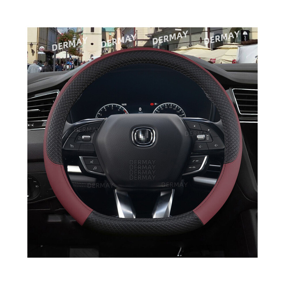 (A- ) For Changan Cs95 Cs85 Cs75 Cs55 Cs35 Cs15 Eado Cx70 Alsvin Car Steering Wheel Cover Burgundy 9319708119909