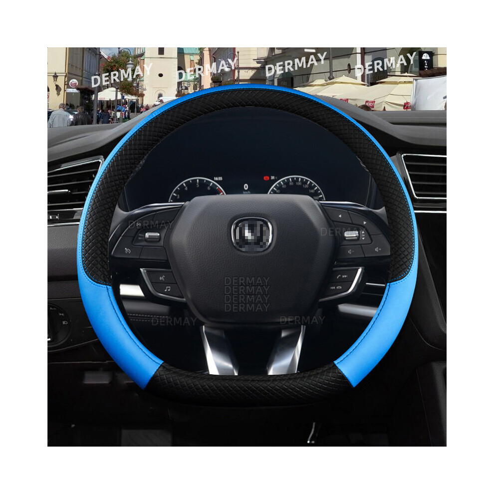 (A- ) For Changan Cs95 Cs85 Cs75 Cs55 Cs35 Cs15 Eado Cx70 Alsvin Car Steering Wheel Cover Microfiber Blue 9319708119848