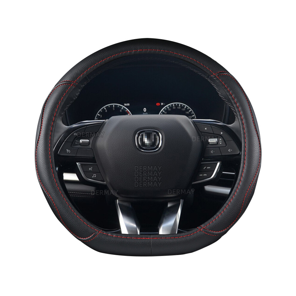 (C - Red) For Changan Cs95 Cs85 Cs75 Cs55 Cs35 Cs15 Eado Cx70 Alsvin Car Steering Wheel Cover Black/Red 9319708120004