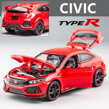 (Rood 1) 1:32 HONDA CIVIC TYPE R lichtmetalen sportwagenmodellen, gegoten en speelgoedvoertuigen van