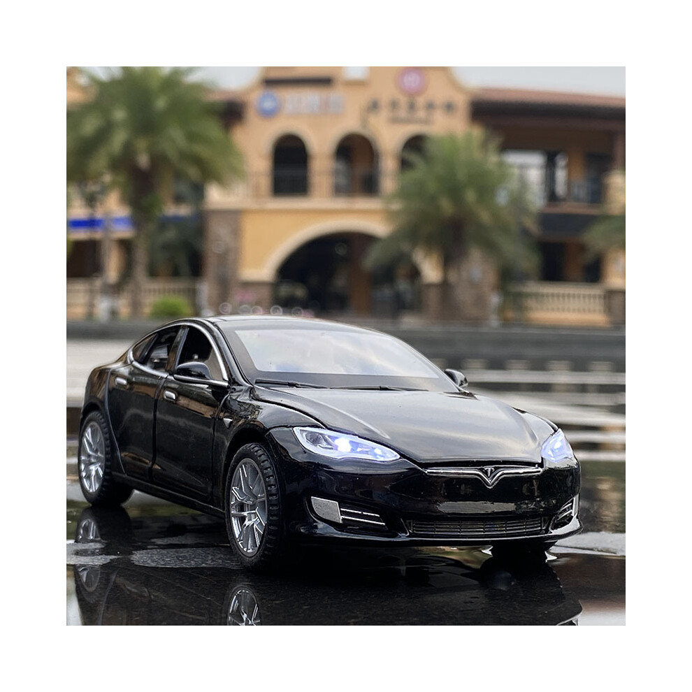(S Black)1:32 Model S Model 3 Model X Alloy Car Model Diecast Metal Toy Vehicles Car Model Simulation-image-OPC-PH7XMKJ-NEW