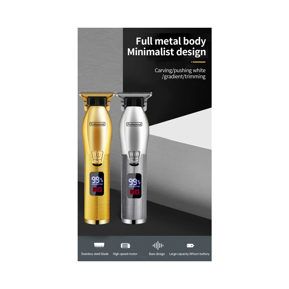Silver (Silver)2023 T9 Usb Hair Clipper Professional Electric Hair Clipper Shaver Trimmer Beard