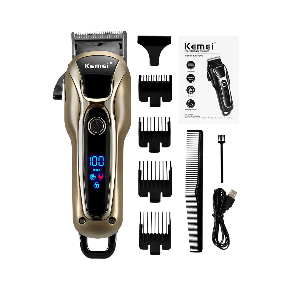 Gold (Package C)Professional Hair Clipper Clipper For Men Rechargeable Barber Cordless Hair Clipper