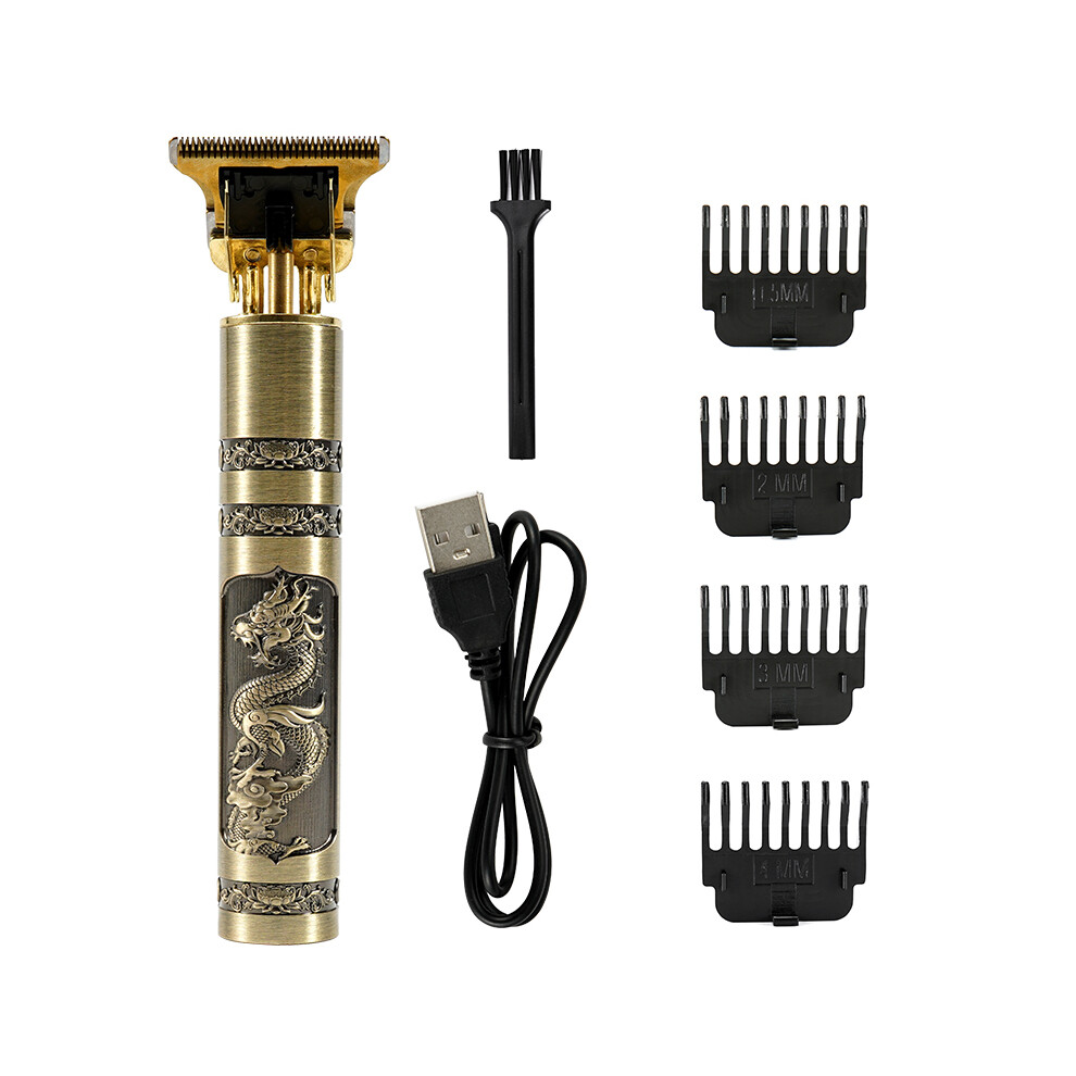 Gold (Package E)Professional Hair Clipper Clipper For Men Rechargeable Barber Cordless Hair Clipper