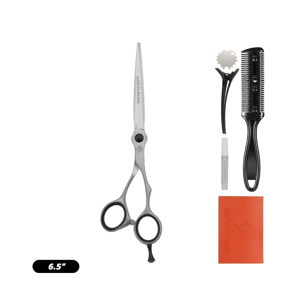 (6.5 Inch Cut)Univinlions 6.0/6.5 Inch Staight Scissors Professional Hairdressing Scissors Barber Supplies
