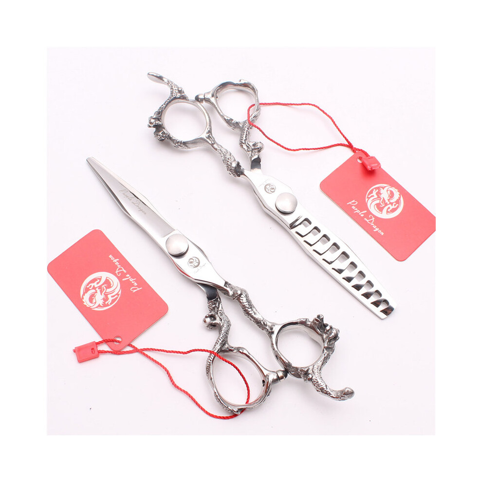 (Z9006 Yin D 6N)Z9006 6" Japan 440C Purple Dragon Professional Sharp Edge Hair Scissors Hair Salon Cutting