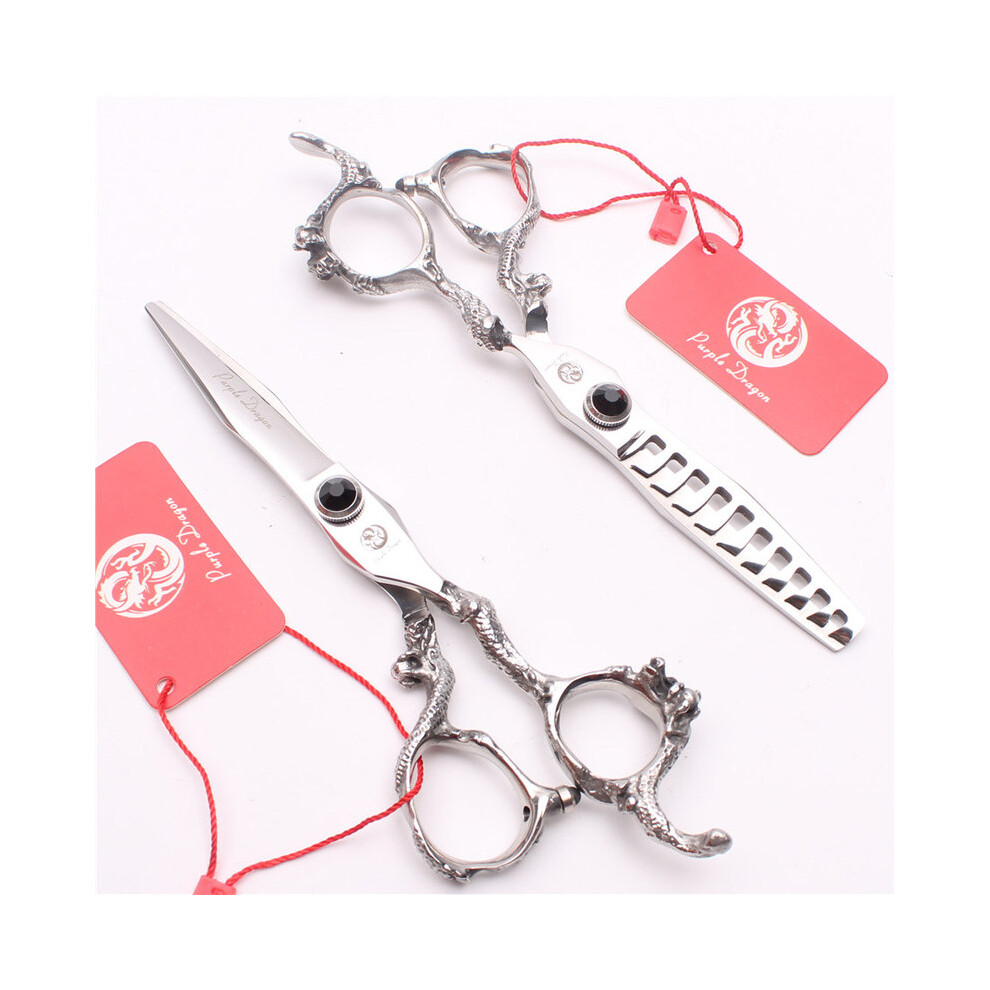 (Z9006 Hi D 6N)Z9006 6" Japan 440C Purple Dragon Professional Sharp Edge Hair Scissors Hair Salon Cutting