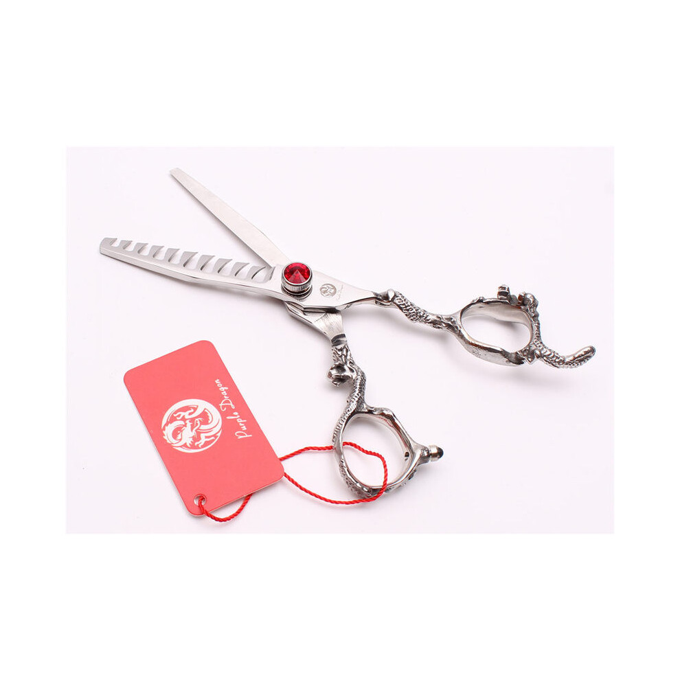 (Z9006 Hong T 6N)Z9006 6" Japan 440C Purple Dragon Professional Sharp Edge Hair Scissors Hair Salon