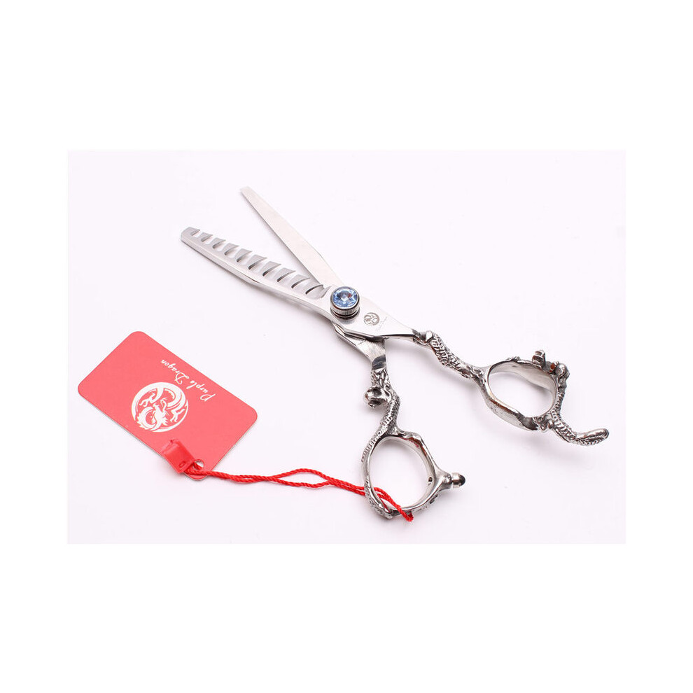 (Z9006 Lan T 6N)Z9006 6" Japan 440C Purple Dragon Professional Sharp Edge Hair Scissors Hair Salon Cutting