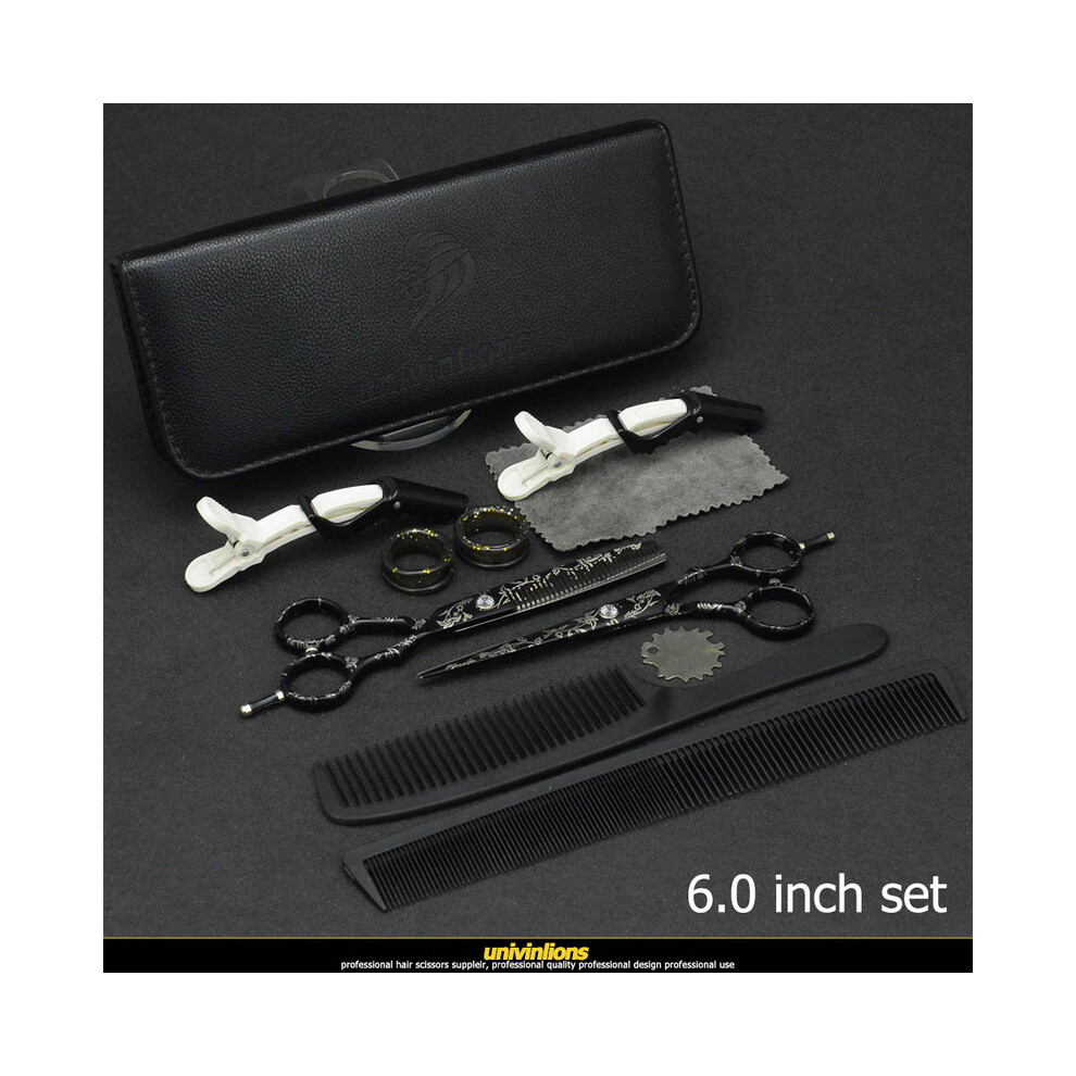 (6 Inch Case Set)univinlions 5.5" 6" Professional Salon Scissors Barber Scissors Japanese Hairdressing