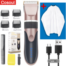 (Roze extra doek) Professionele tondeuse Elektrische kappers tondeuse voor mannen en volwassenen