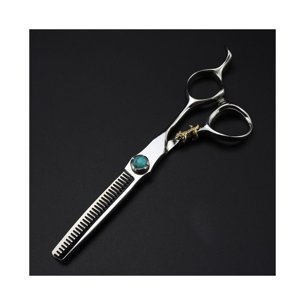 (thinning scissors) Professional jp 440c steel 6'' green pearl hair scissors cutting barber tools tiger