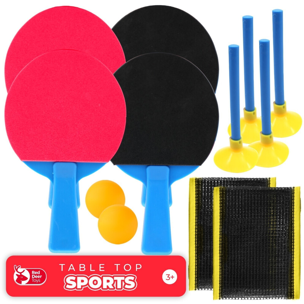 Mini Desktop Table Tennis Set Ping Pong Fun Net Ball Game Kids Toy Gift