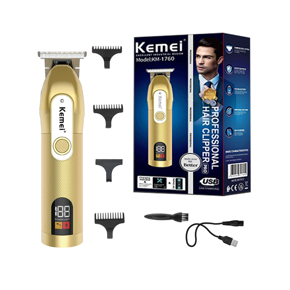 (KM-1760 with box)1760 Cordless Professional Hair Clipper for Men Shaving Hair Clipper