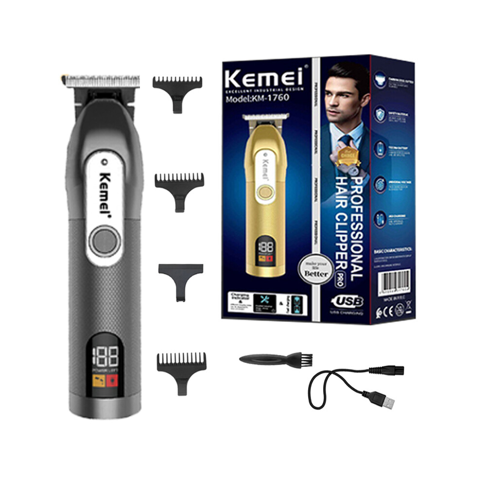 (KM-1760 with box)1760 Cordless Professional Hair Clipper for Men Shaving Hair Clipper