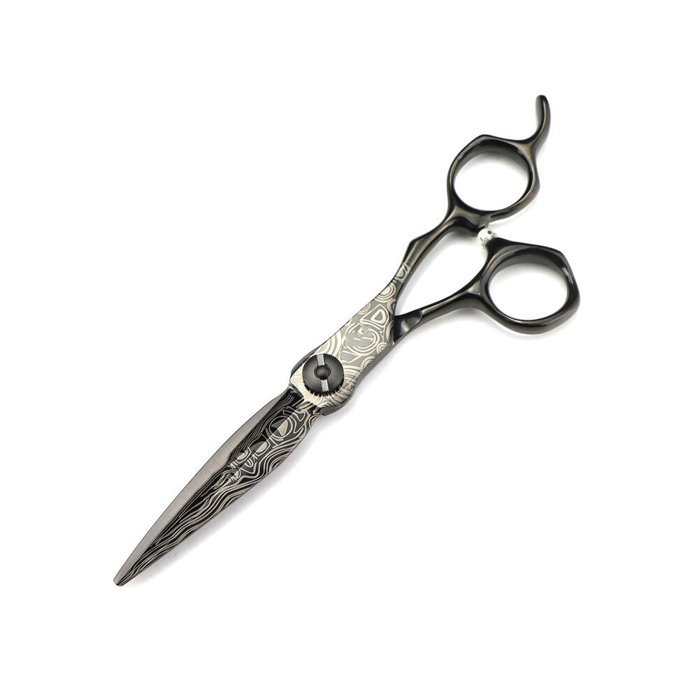 Black (Cutting Scissors) Professional 6 Inch Upscale Damascus Hair Scissors Cutting Barber Tools