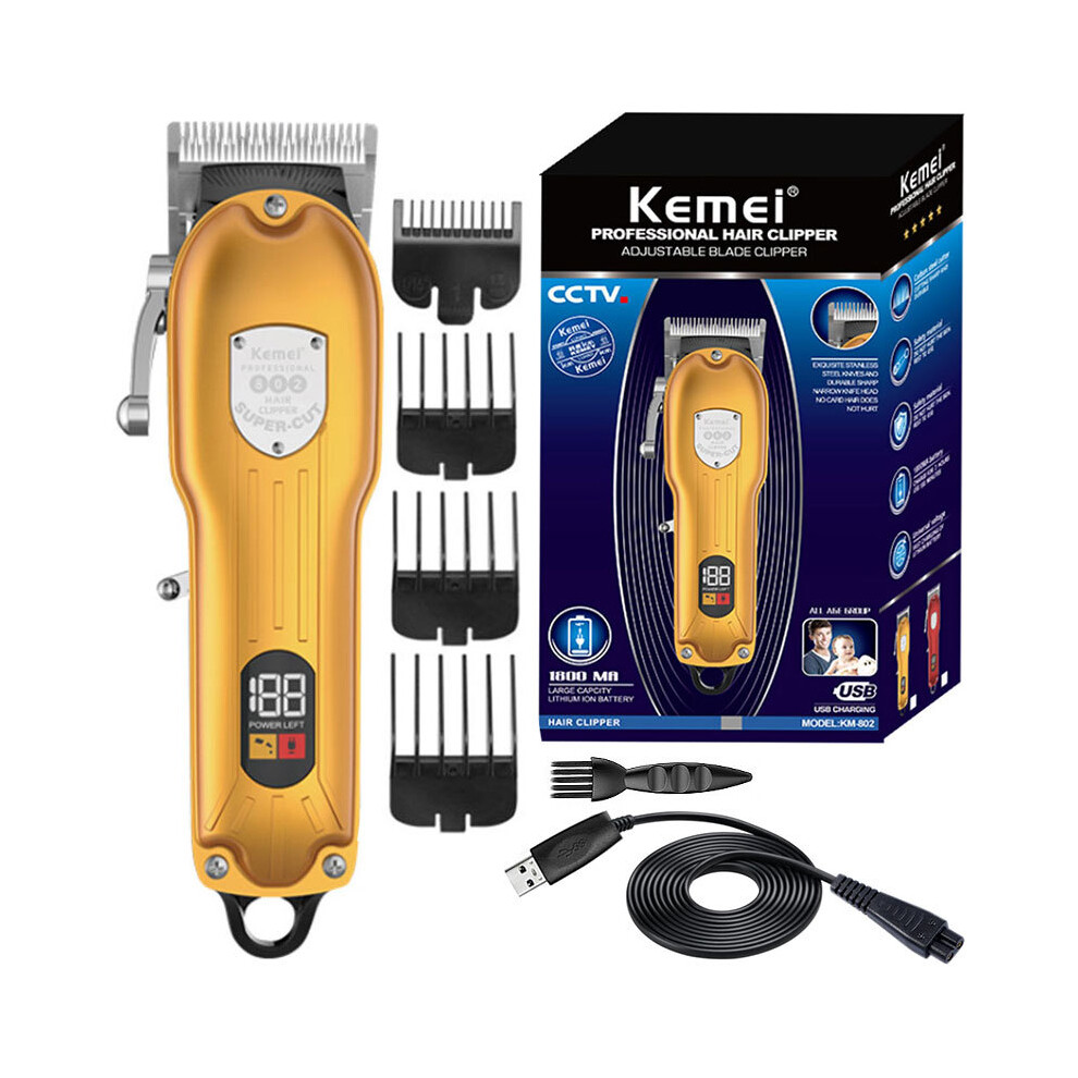 (with box)802 Professional Hair Clipper Adjustable Hair Clipper Men's Barber Electric