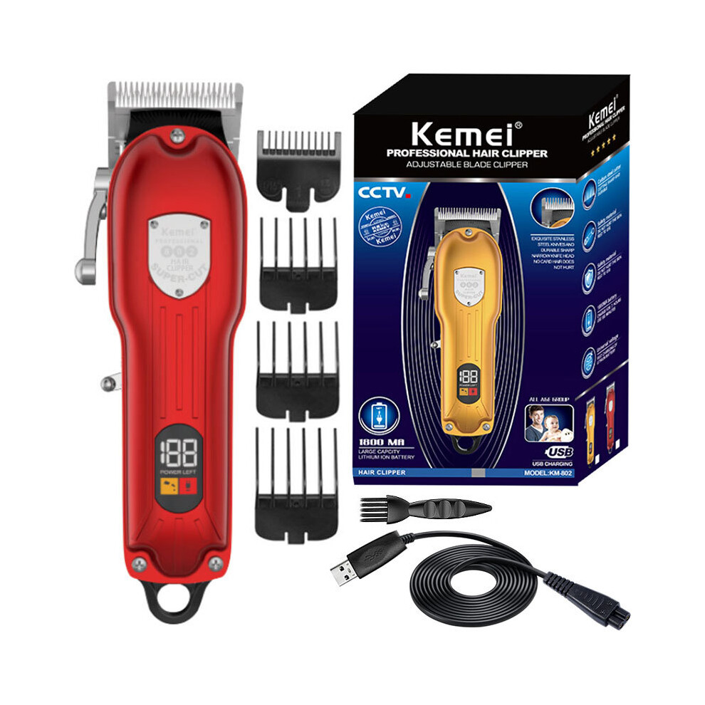 (with box)802 Professional Hair Clipper Adjustable Hair Clipper Men's Barber Electric