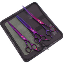 Z3015 Zi PYS3P Purple Dragon 8-Inch Dog Grooming Scissors, Thinning Blades, Professional Pet & Cat Grooming