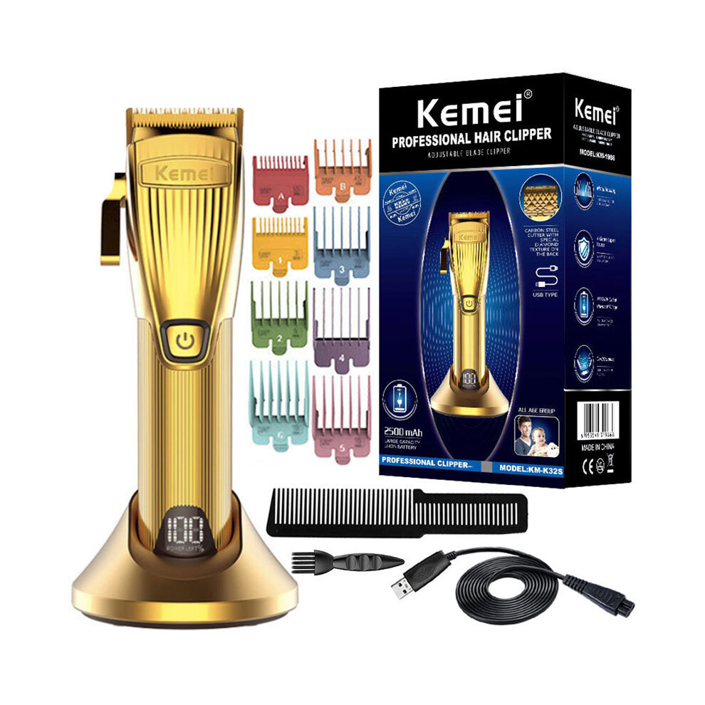 (K32S - Avec boîte) Tondeuse à cheveux professionnelle pour hommes, rasoir électrique pour barbe et