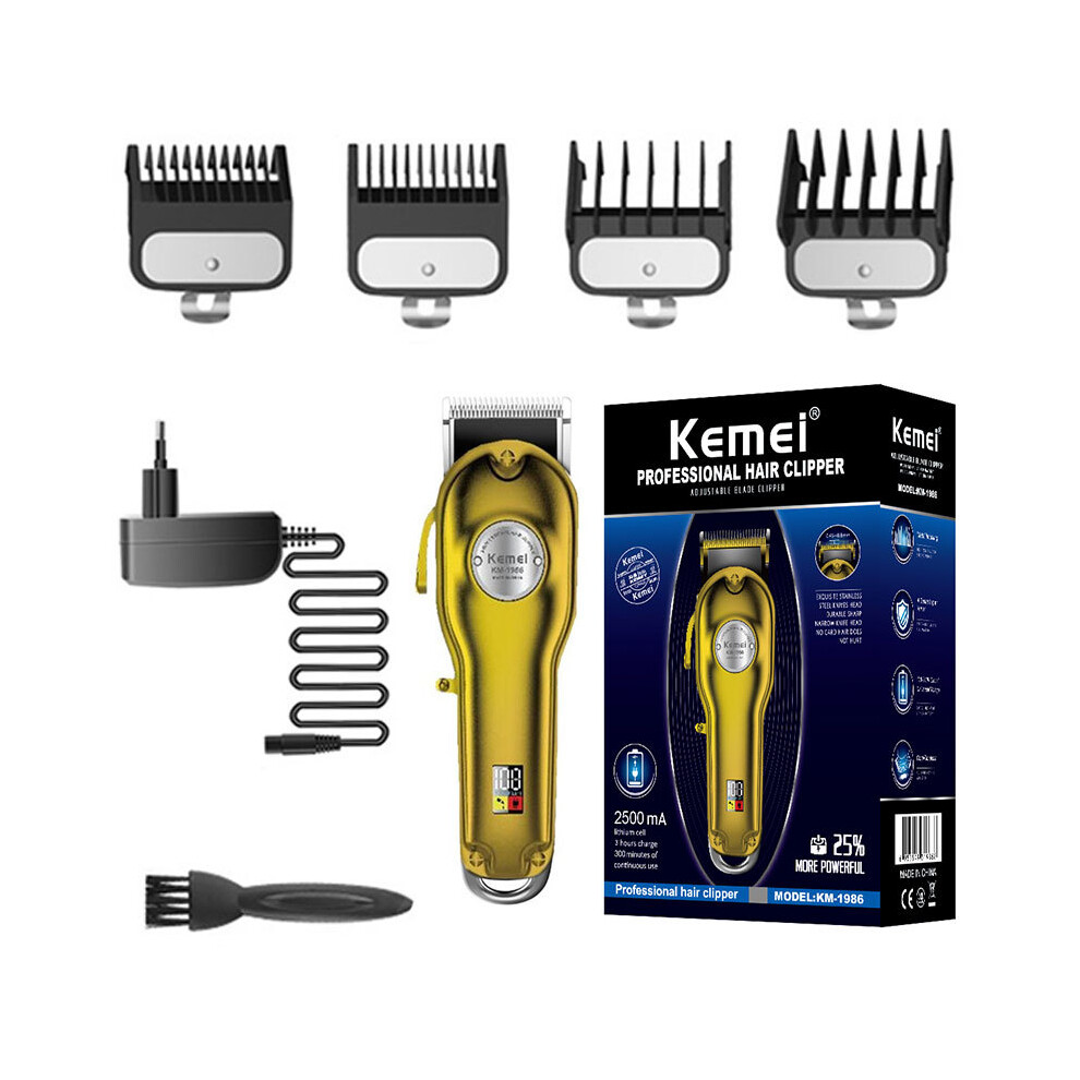 (KM-1986)Metal professional hair clipper, men's shaver, electric barber, hair clipper,