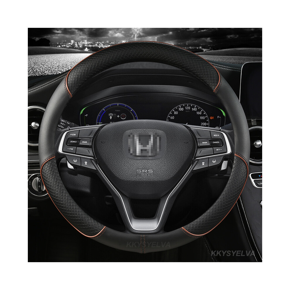 (Coffee)Car Steering Wheel Cover Microfiber Leather For Honda Civic 2004 2006 2007 2008 2009 2012 2013 9319708130102