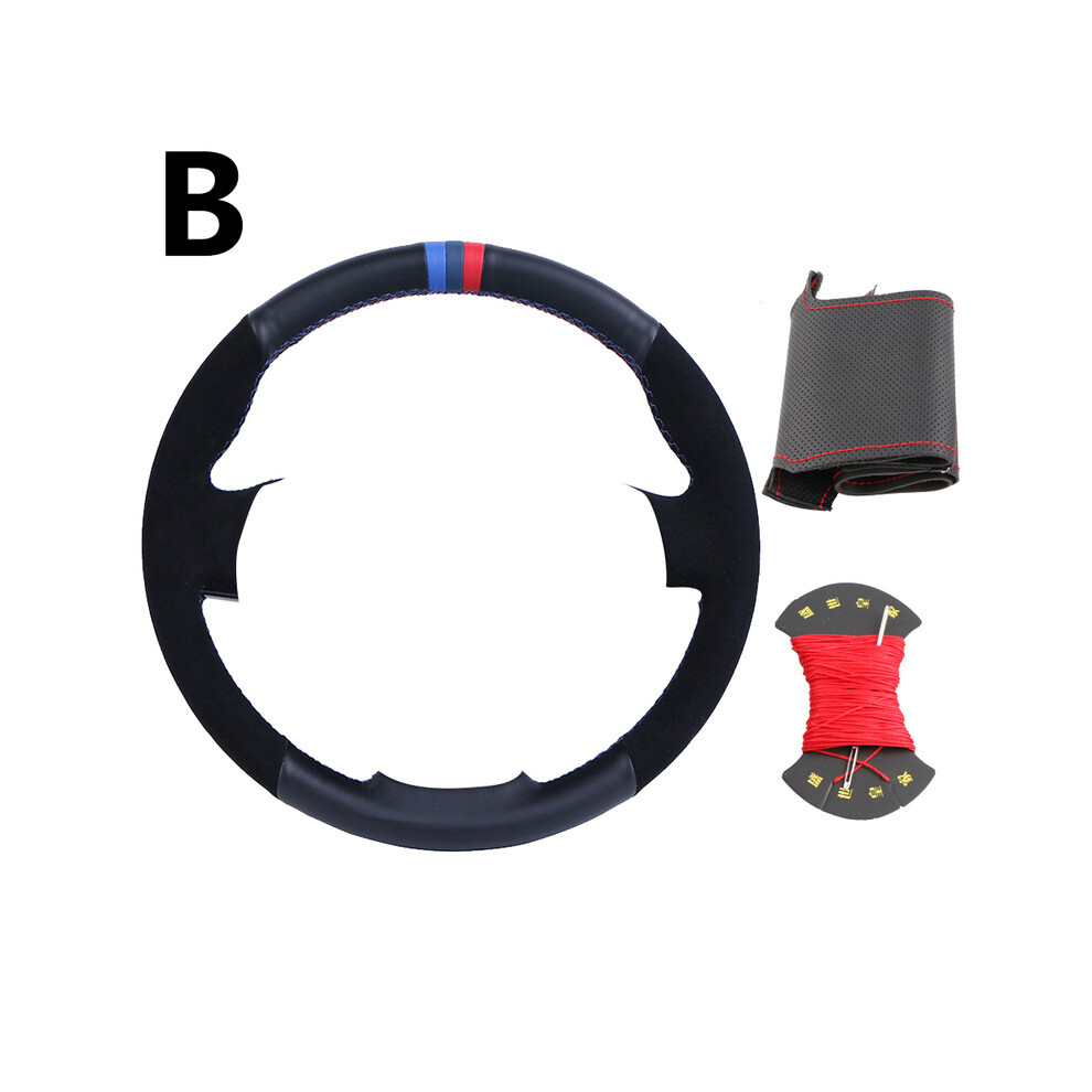 (B Thread) Diy Car Steering Wheel Cover Customized For Hyundai Tiburon 2003-2008 Coupe 2002-2008 Red 9319708131024