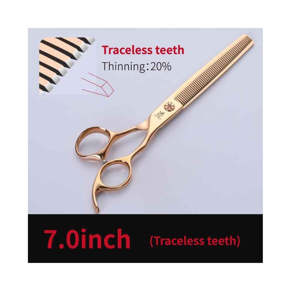 (7.0 Inch Non Trace) Fenice 6.5/7.0 Inch Professional Pet Dog Grooming Scissors Dog Thinning Scissors