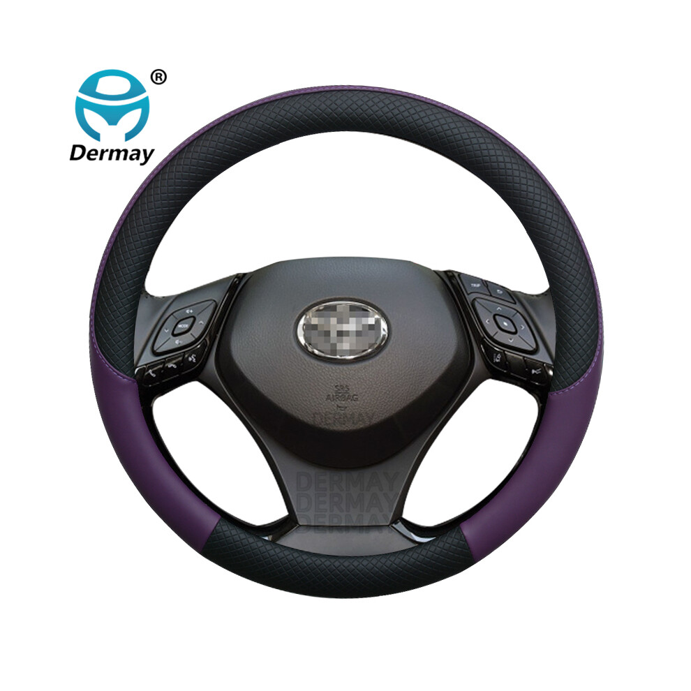 (Purple)Leather Sports Car Steering Wheel Cover For Toyota Chr C-Hr Car Accessories Purple 9319708134520