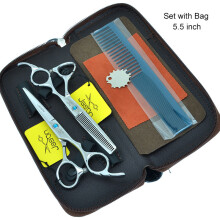 (A0036D-01-55)5.5" Professional Hairdressing Scissors Japan 440C Hair Salon Cutting Scissors Salon Thinning
